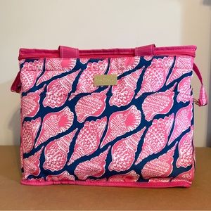 Lilly Pulitzer Beach Cooler Tote, Cute As Shell, Pink & Navy, NWT